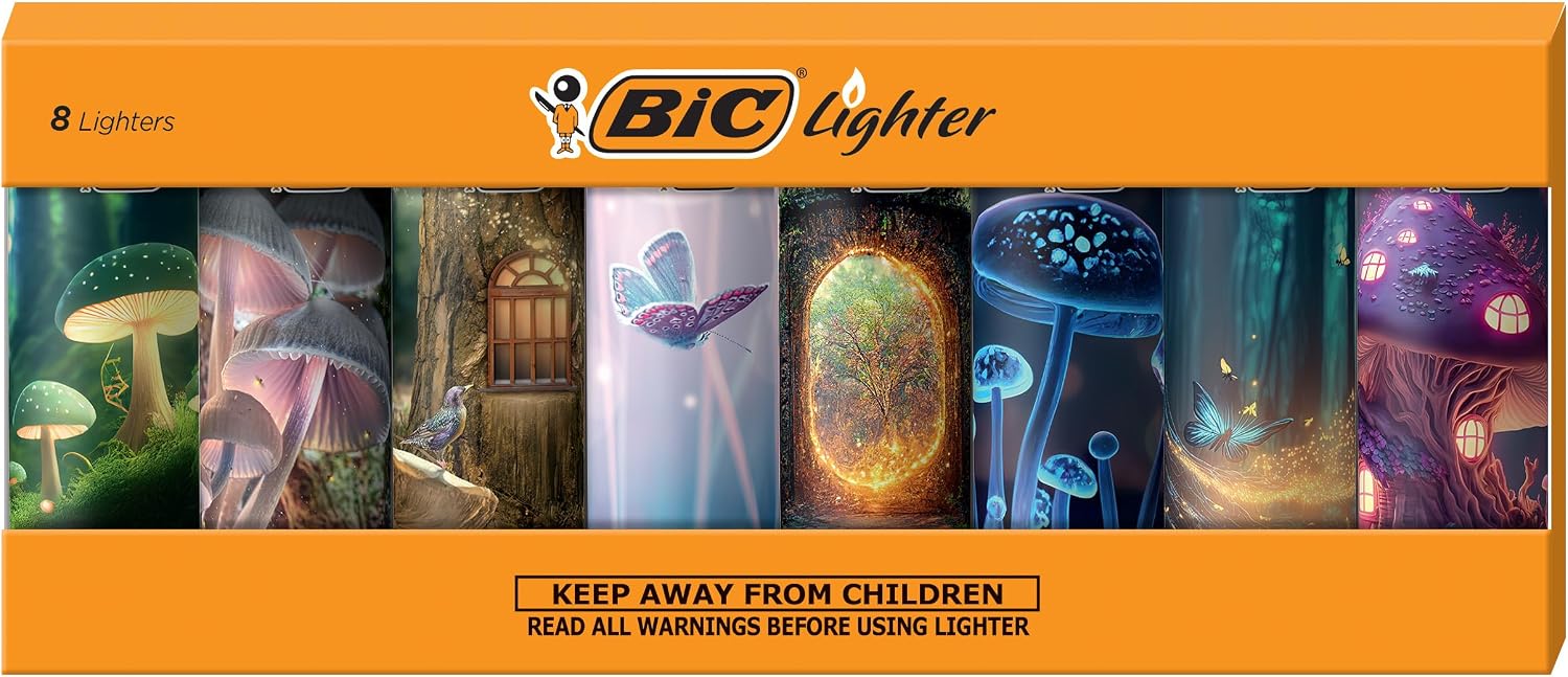 BIC Maxi Pocket Lighters, Whimsical Series, 8-Pack