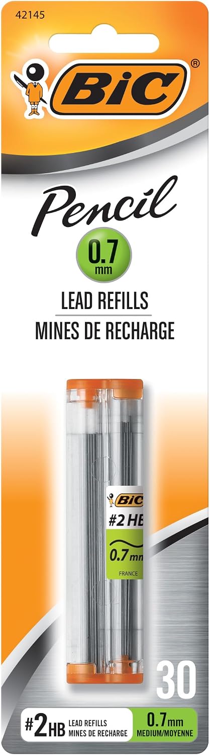 BIC Mechanical Pencil Lead Refills, 0.7 mm Medium Point, 30-Count, L730P1