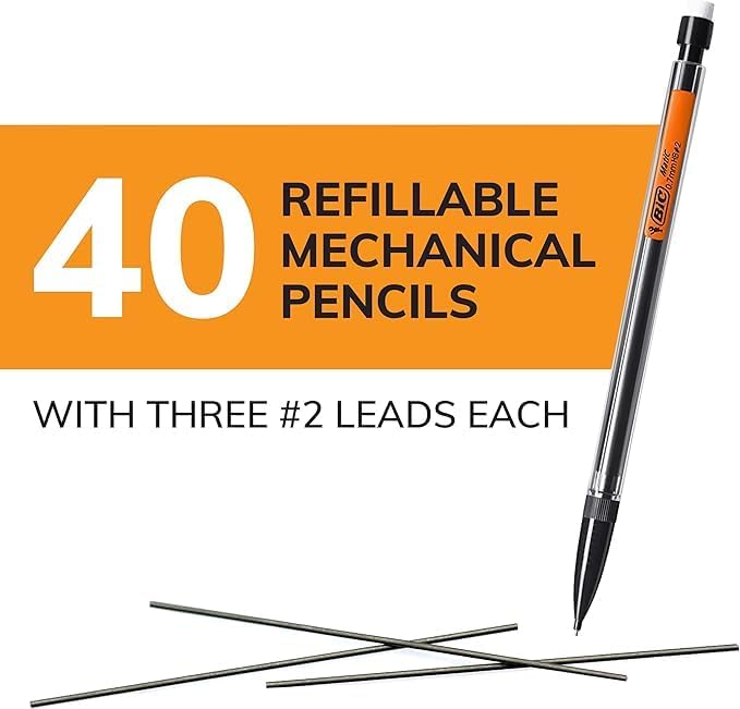 BIC Xtra Smooth Mechanical Pencils, 40-Count Black